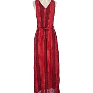 Universal Thread Red Striped Maxi Dress